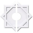 thumbnail image 3 of 18"OD x 7"ID x 10"C x 1"P Axel Architectural Grade PVC Contemporary Ceiling Medallion, Two Piece, 3 of 7