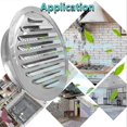 thumbnail image 5 of 100mm Stainless Steel Round Air Vent Grille Exhaust Pipe Ventilation Grill for Fireplace, Kitchen, Bathroom Ventilation (100mm), 5 of 5