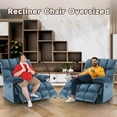 thumbnail image 5 of Oversized Recliner Chair 350 lb Weight Capacity, Home Oversized Velvet Manual Chair Recliner Overstuffed Arms and Back for Home Theater Living Room Green, 5 of 8
