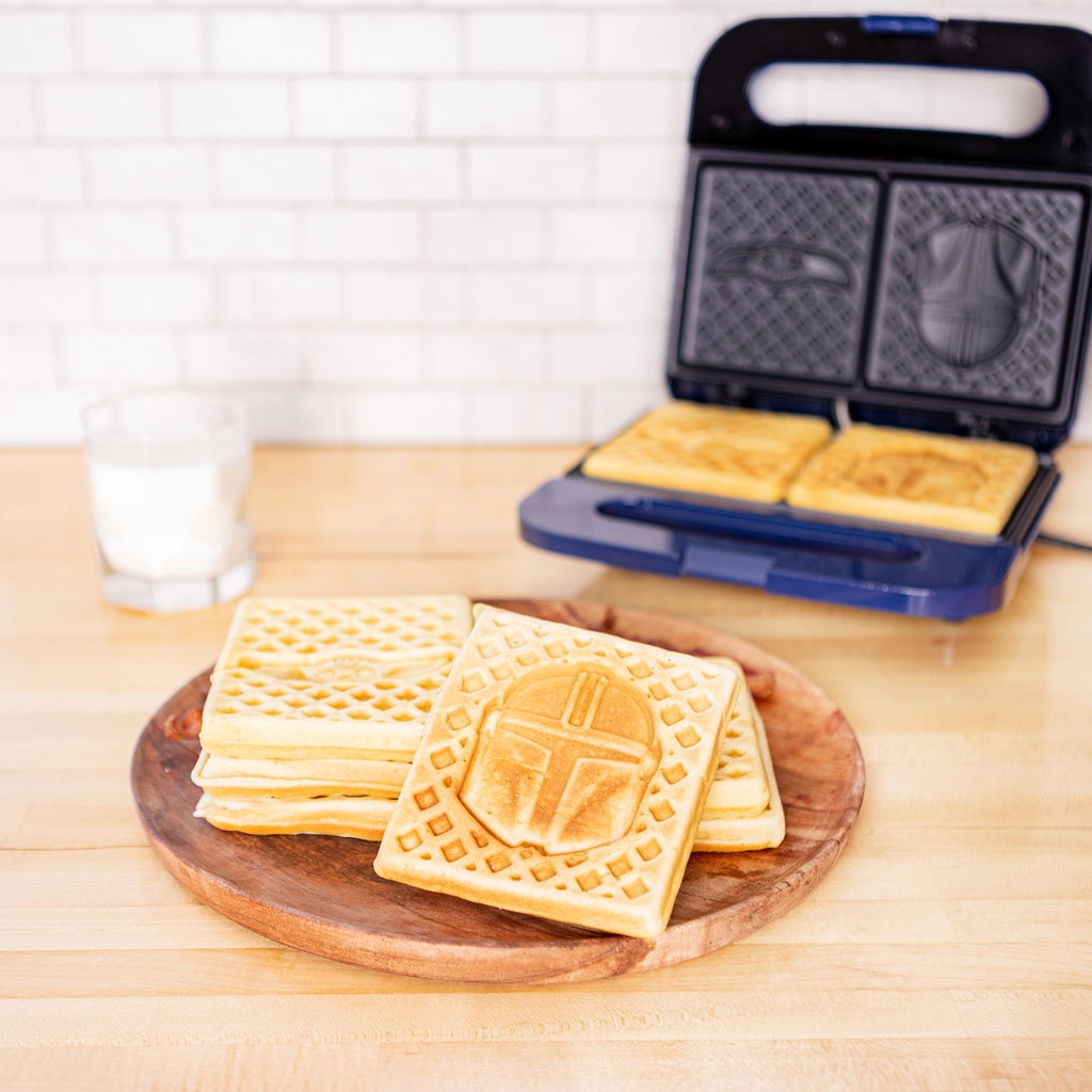 Uncanny Brands Star Wars The Mandalorian Grogu Square Waffle Maker