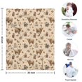 thumbnail image 4 of Beige Highland Cow Figure Butterfly Pattern Blanket,Comfortable Soft Flannel Throw Blanket,All Season,Warm Lightweight Blankets for Sofa Bed Couch Living Room Chair,30"x40", 4 of 4