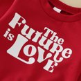 thumbnail image 3 of Vedolay Girls Sweatshirt Girl's Long Sleeve Shirts Ruffle Crewneck Sweatshirts Loose Pullover Tops,Red 0-6 Months, 3 of 5