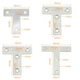 thumbnail image 6 of Fairnull 10Pcs 40/50/60/80mm T Shape/L Shape Corner Bracket Not Easy to Rust Humanized Design Complete Specifications Flat Corner Brace for Door, 6 of 10