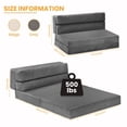 thumbnail image 2 of Colchón plegable, sofá cama convertible de tamaño completo Feliz Home, 2 of 7