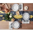 thumbnail image 3 of Table Runner Dresser Scarves 72 Inch Long, Moon Sun Galaxy Stars Linen Dining Table Runners Mandala Astronomy Blue and Yellow Tabletop Scarf for Wedding Holiday Party Kitchen, 3 of 7