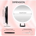thumbnail image 6 of Behome 30x Magnifying Mirror With Light, 360°Adjustable Stand & Suction Cups Vanity Mirror, 3 Color Modes & Stepless Dimming, Rechargeable Lighted Makeup Mirror, for Vanity, 6 of 7