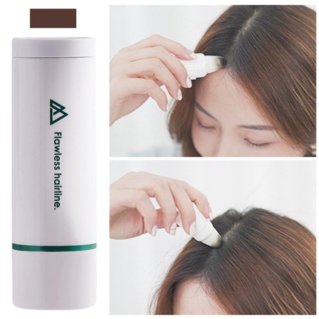 Retoque de raíces de cabello Calvo Natural Barra de de para maquillaje Patillas Relleno de Control de reparación de , Marrón oscuro Fernando Sombra rayita