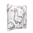 thumbnail image 2 of Bingfone Alpacas And Hearts Linen Throw Pillow Covers Cushion Case Pocket Button Vintage Farmhouse Pillowcase For Sofa Couch Bed 20"X20", 2 of 9