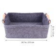 thumbnail image 6 of REACHISE 1pc Home Felt Storage Basket Storage Pouch Sundries Books Storage Bag for Home Office Organize (Grey), 6 of 8