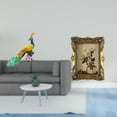 thumbnail image 2 of Estatua del pavo real,Estatua de pavo real,adorno de escritorio creativo y divertido,Escultura decorativa de pavo real para decoración del hogar,Marco de fotos,Marco de fotos ornamentado Marco, 2 of 8