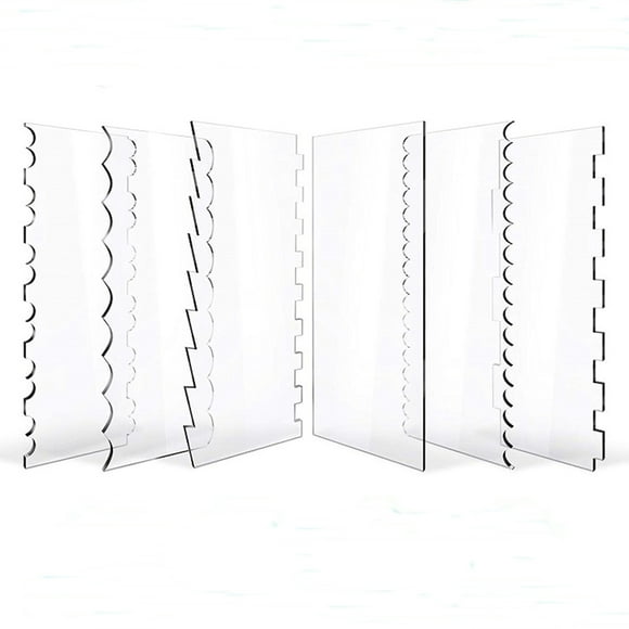 Spatula for Baking Clear Cake Buttercream Spatula Decorative Comb Cutter Kitchen Baking Tools