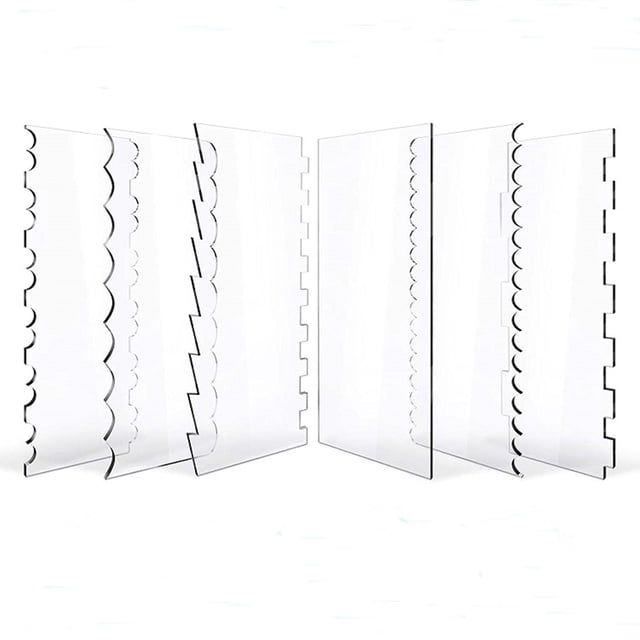 Clear Cake Buttercream Spatula Decorative Comb Cutter Kitchen Baking Tools
