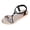 1Black, variant on Espadrilles for Women Open Toe Wedge Sandals Boho Braided Band Beaded T-Strap 2026 Beach Vacation Shoes White Size 6.5