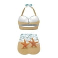 thumbnail image 4 of Suhoaziia Women Bikinis Two Piece Set Beach Starfish Skin-Friendly Sporty Ladies Swimsuits,Tie Closure Bathing Suits Ladies Swimsuits for Tropical Summer Size XL, 4 of 6