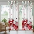 thumbnail image 5 of Outdoor Curtains for Patio Waterproof, Love Heart Valentines Outdoor Privacy Panels Grommet, Eucalyptus Botanical Red Pink Blackout Outside Curtains for Porch/Cabana/Pergola/Gazebo 54"x108", 2 Panels, 5 of 8