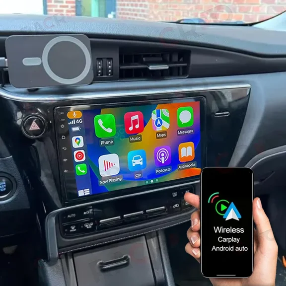 Android 14 Car Stereo GPS Navigation 2 32G for Toyota Corolla 2017-2018 built-in Wireless Carplay Android Auto 9in IPS Touchscreen Car Radio with Bluetooth Wifi FM/RDS SWC   AHD Camera