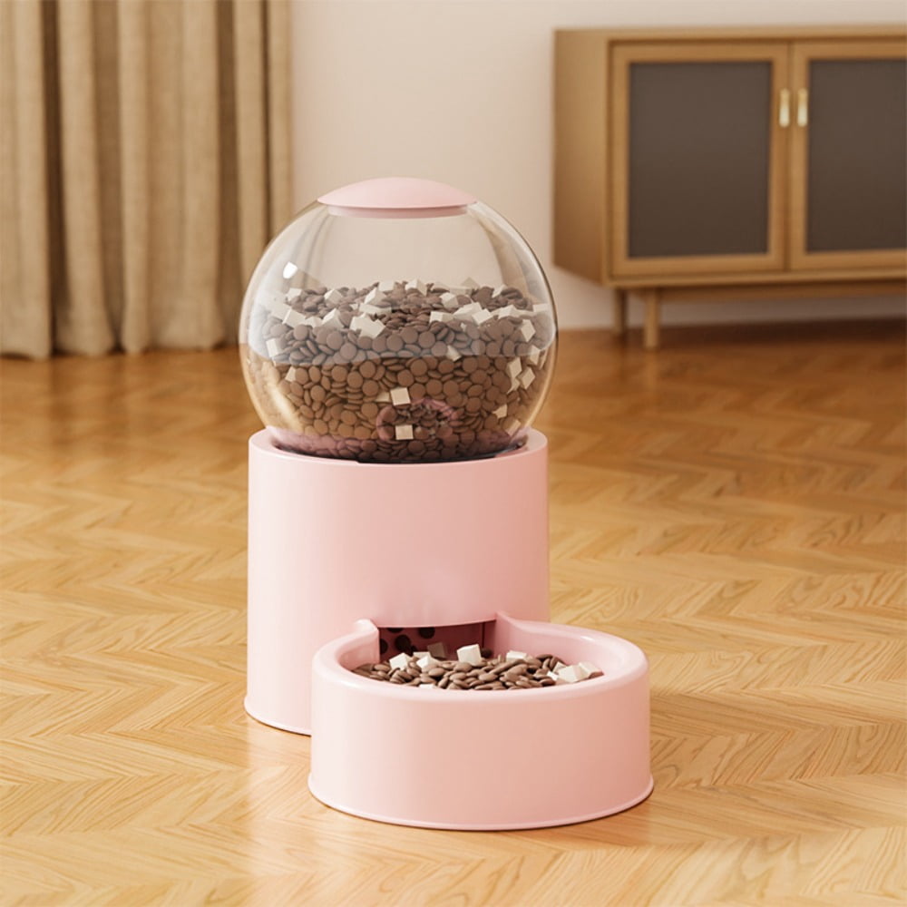 Large Capacity Automatic Pet Feeder Neck Protection Leakproof Dog Water Dispenser Visual Window Detachable Pet Food Bowl