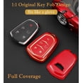 thumbnail image 4 of Key Fob Cover Compatible with Fit for Cadillac Escalade ATS CTS CT6 STS SRX XT5 Keychain Case Holder Protector,Ivory, 4 of 7