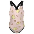 thumbnail image 6 of Pompompurin Girls One Piece Swimsuits Hawaiian Summer Swimwear Beach Bathing Suit Outfits, 6 of 7