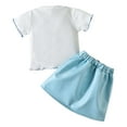 thumbnail image 2 of Gyratedream Toddler Girl Summer Skirt Outfits Two Piece Short Set T-Shirt and Skirt, 2 of 5