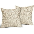 thumbnail image 2 of Brown Floral Pillow Covers 20x20 Set of 2 Botanical Print Vintage Spring Flower Plant Cream Decorative Throw Pillow Cases Outdoor Farmhouse Cushion Covers Decor for Sofa Couch Bed, 2 of 6
