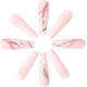 thumbnail image 4 of Uñas postizas largas con degradado dorado y nude de mármol rosa (24 piezas), uñas acrílicas prensadas con lámina dorada, 24 piezas para mujeres y niñas, extraíbles, 4 of 5