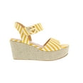 thumbnail image 2 of Love Moschino Yellow Striped Wedge Heel Sandal-8 for Womens, 2 of 5