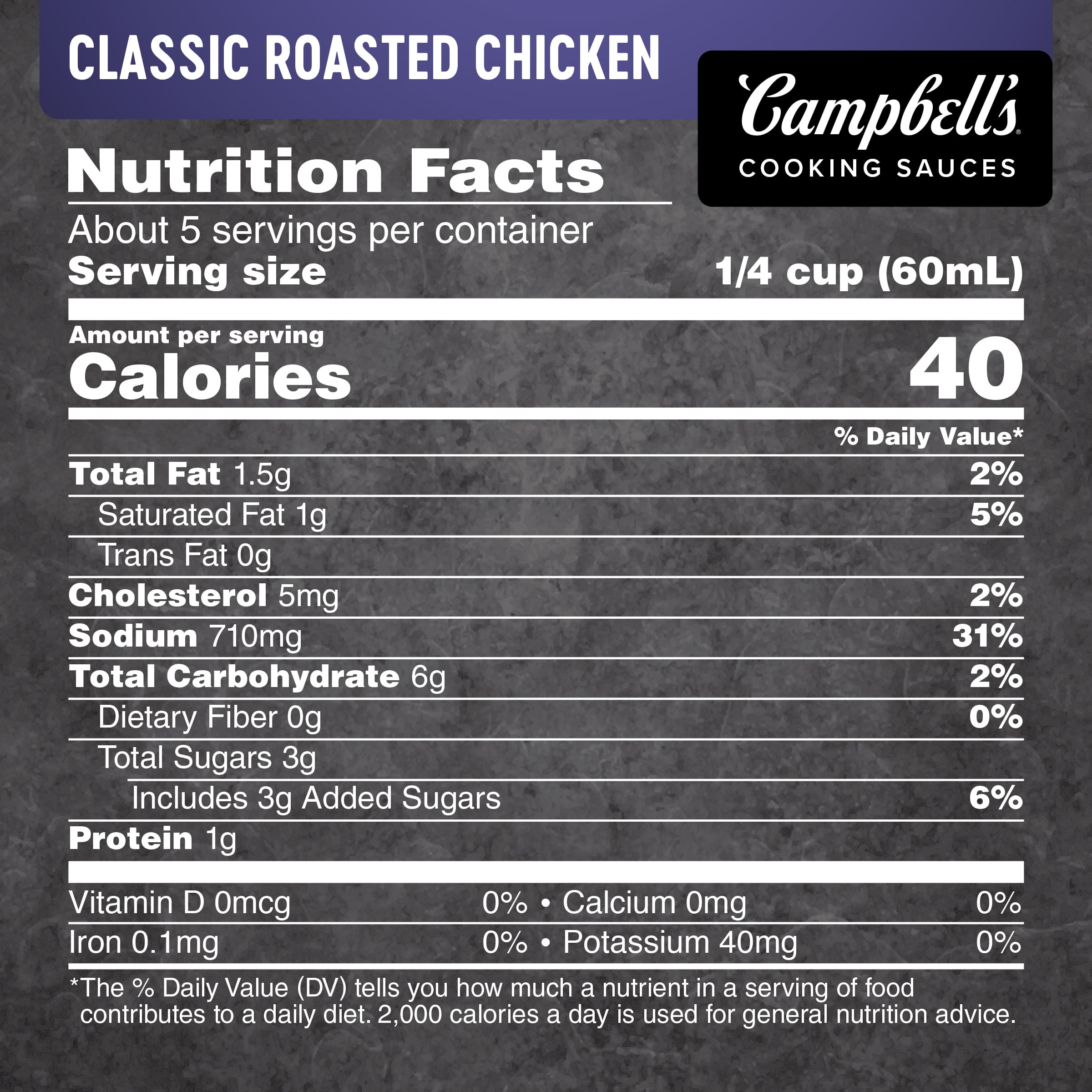 Campbell's Oven Sauces, Classic Roasted Chicken, 12 Oz, Pack of 6