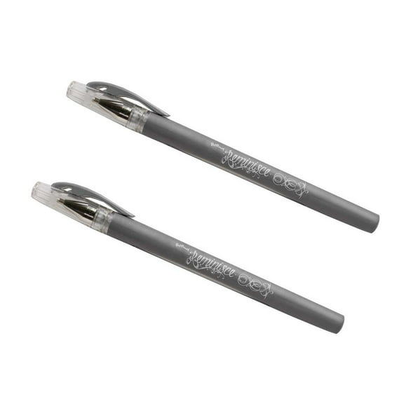 Marvy Uchida Gel Pens, 0.7 mm, Silver, 2/Pack