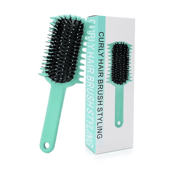 Curly Hair Brush, Curl Defining Brushes, Styling Brush for Curly Hair, Shaping and Defining Curls Brushes for Women (Green)