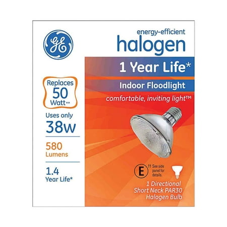 - 6/Pack Ge 69166 Bulb Hal Flood 38W Par30
