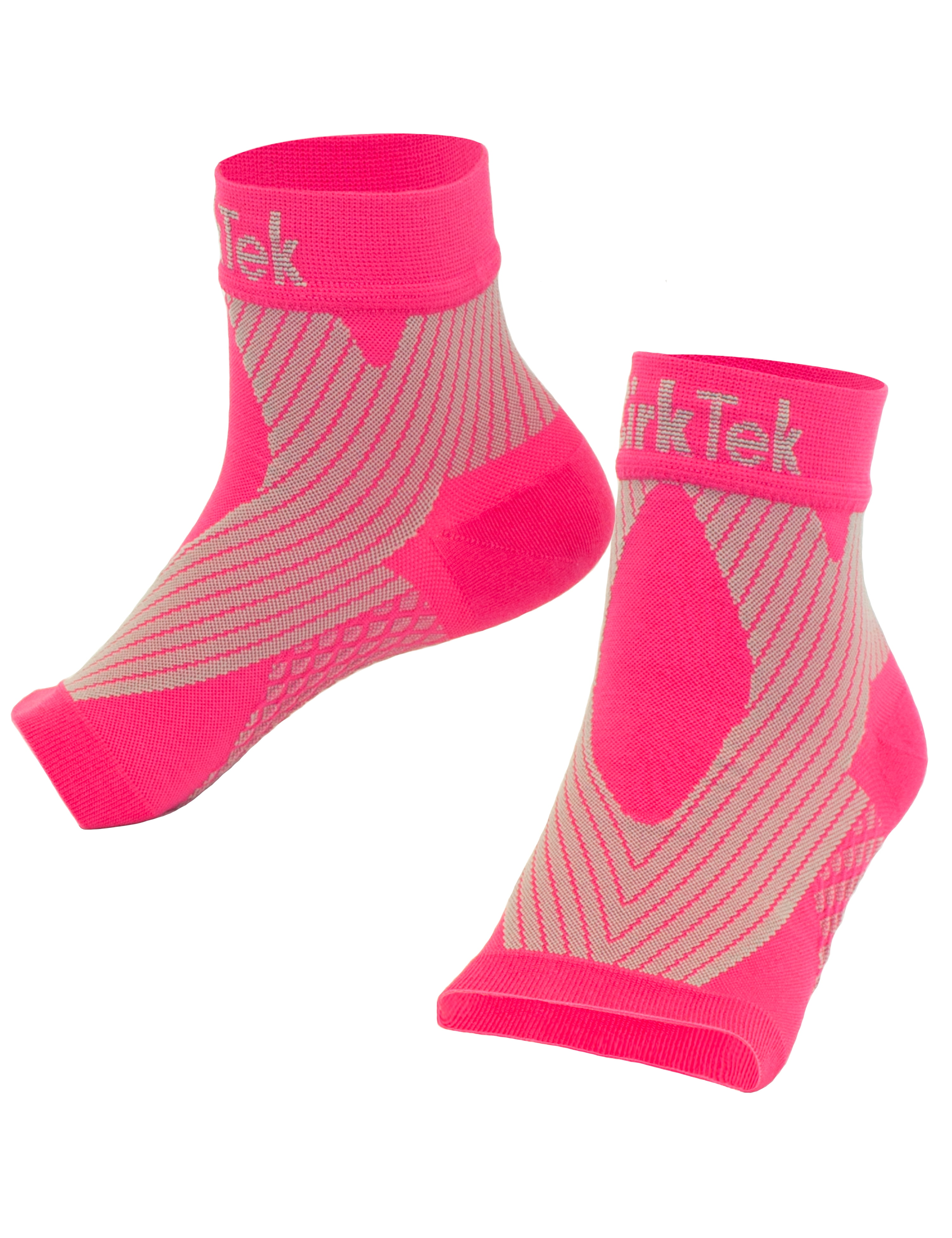 Premium Ankle Compression Foot Sleeve, (Pink Small)
