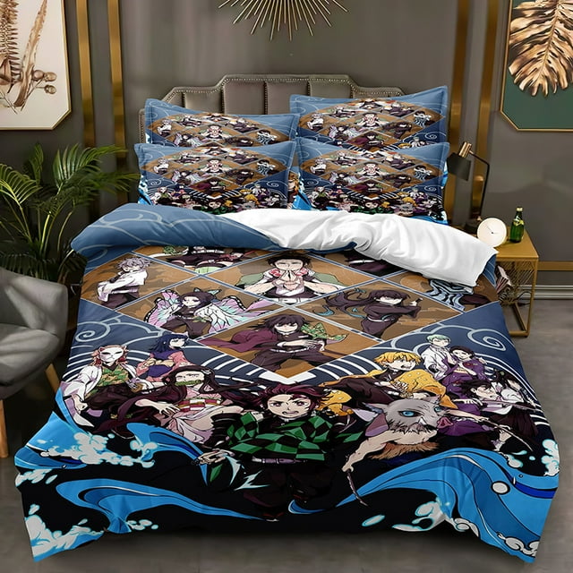 Cartoon Japanese Comic Series Ghost Blade Three-piece Set Duvet Cover Sanding Kit Warm Package A Good Night‘s Sleep