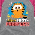 thumbnail image 3 of Garfield - Life Is Just Purrfect - Toddler & Youth Girls Raglan Graphic T-Shirt, 3 of 4