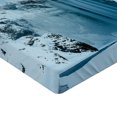 thumbnail image 2 of Ambesonne Landscape Fitted Sheet, Mountains with Snow, Full Size, Petrol Blue, 2 of 3