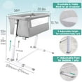 RONBEI Baby Bedside Sleeper, Adjustable Portable Bed for