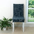 thumbnail image 2 of PiccoCasa Stretch Washable Chair Slipcover Short Floral Dining Chair Cover, Black, 2 of 6