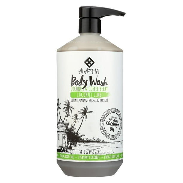 Alaffia Body Wash Ultra Hydrating Normal to Dry Skin Coconut Lime 32 fl