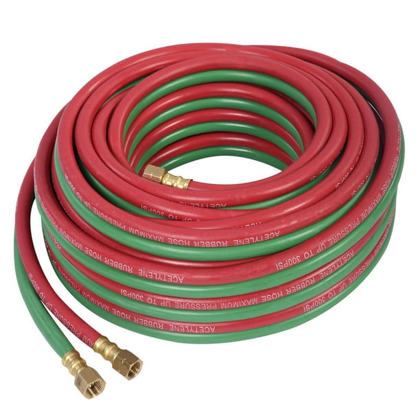 Costway 300PSI 50ft 1/4 Twin Welding Torch Hose Oxy Acetylene Oxygen