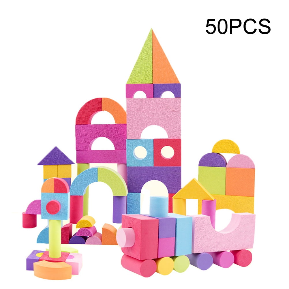 Educational Soft EVA Foam Building Blocks Bricks Play Toys For Children Kids HD 