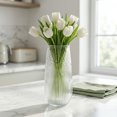 thumbnail image 3 of REGALWOVEN Large Glass Vase for Flowers, Thickened Modern Clear Flower Vase, Wide Opening Cylinder Vase for Centerpieces Clear 2.6"L x 2.6"W x 7.9"H, 3 of 6