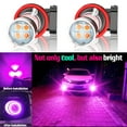 thumbnail image 5 of For Honda Accord Civic 2006-2014 H11 Fog Light Projector Lens Pink LED Bulbs, 5 of 10