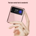 thumbnail image 5 of SaniMore for Samsung Galaxy Z Flip 3 Electroplating Folding Case, Rugged PC High Transparent [Not Yellowing Technology] Full Body Protective Case for Samsung Z Flip 3 Women Men, Black, 5 of 6