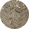 thumbnail image 1 of Ahgly Company Machine Washable Indoor Round Abstract Brown Area Rugs, 6' Round, 1 of 7