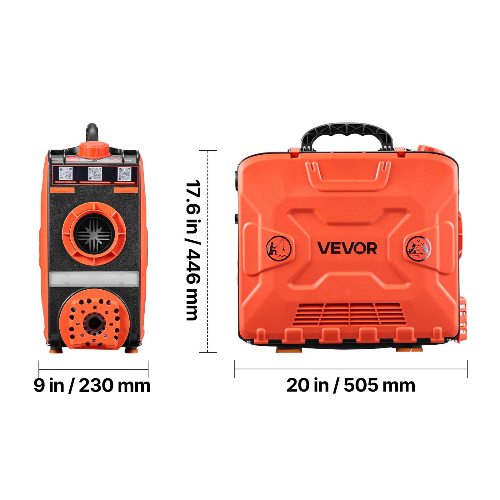 VEVOR Diesel Heater, 8KW, DC 12V, All in One Portable Diesel Air Heater with Bluetooth APP Control, Remote Control and LCD Screen, 1.2 Gal Fuel Tank for Vehicles, Vans, RVs, Campers, and Garages