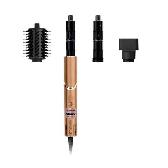 Shark FlexStyle (Special Edition) | Air Styling & Drying System | Powerful Hair Dryer Brush & Multi-Styler | Auto-Wrap Curlers, Oval Brush, Concentrator, & Storage Bag Included | Copper | HD433CP