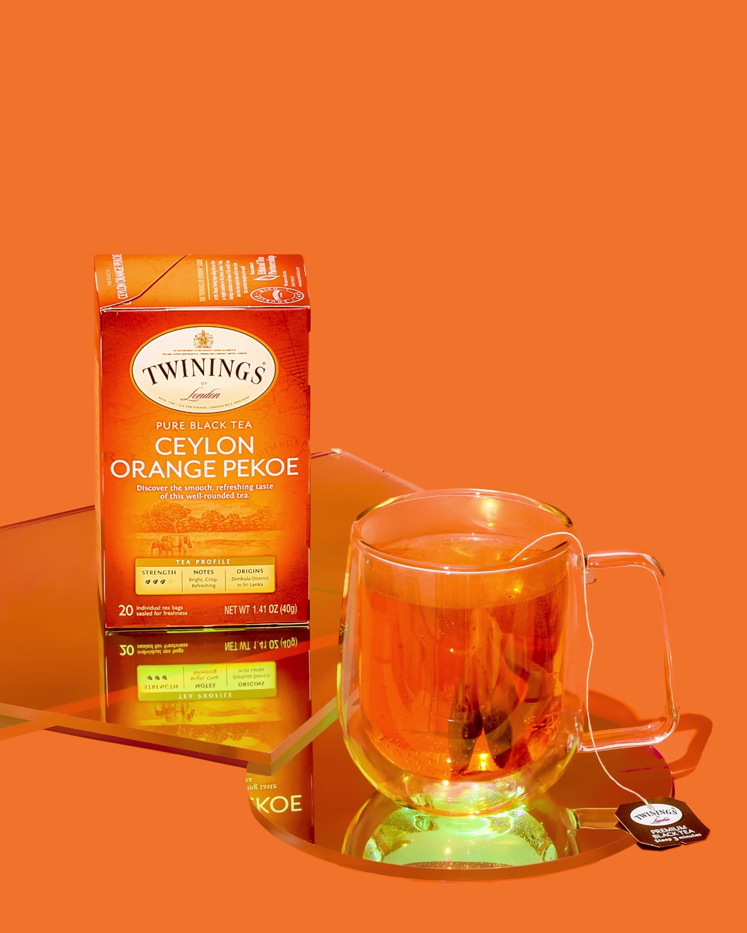 Twinings Ceylon Orange Pekoe Pure Black Tea Bags, (6) 20 Count Boxes (120 Ct.)