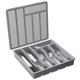 thumbnail image 3 of Organizador de cubiertos con tapa, bandeja para utensilios cubierta para cajón de cocina y encimera, cubiertos y cubertería de plástico, 3 of 8