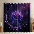 thumbnail image 1 of YST Rideaux Roses Noirs et Violets, Rideaux Floraux Romantiques Violets Occultants pour Chambre de Couples, Rideaux de Fleurs Funky Cadeaux de la Saint-Valentin Rideaux de Fenêtre Modernes 2 Panneaux 42"Lx84"H, 1 of 6