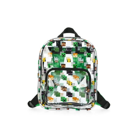 Minecraft Boys Clear Mini Backpack  Green